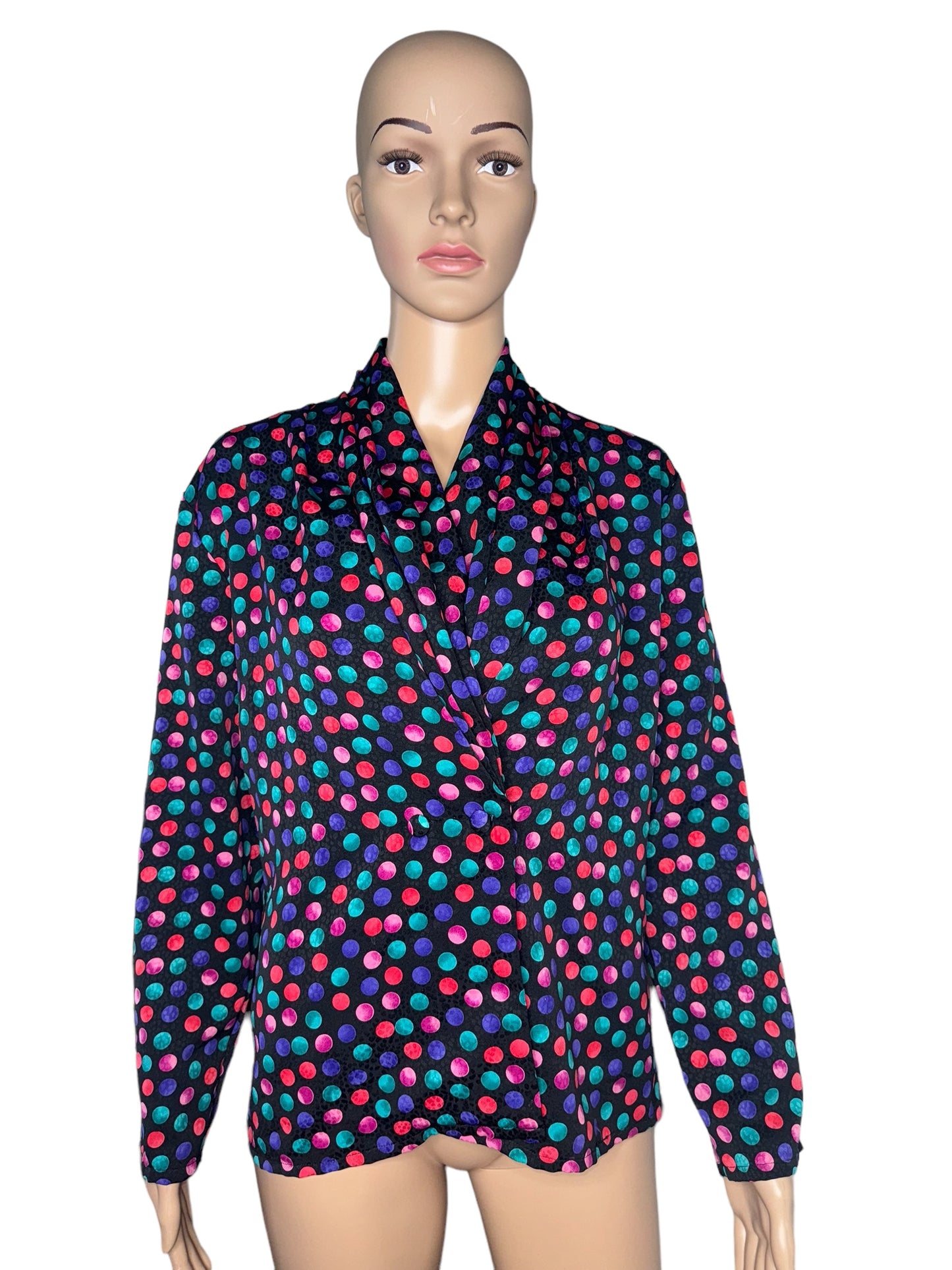 Polka Dot Wrap Top