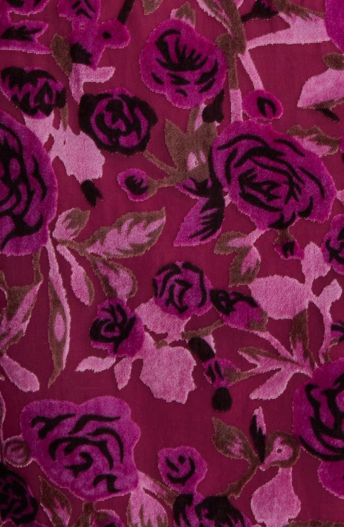 Velvety Burnout Roses Slipdress