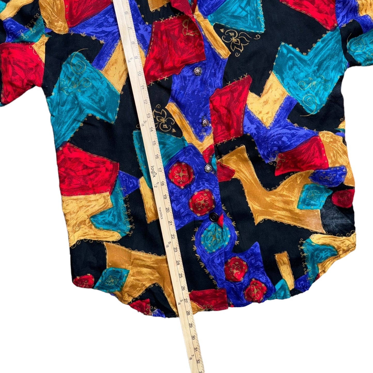 California Connections Watercolor Print Blouse