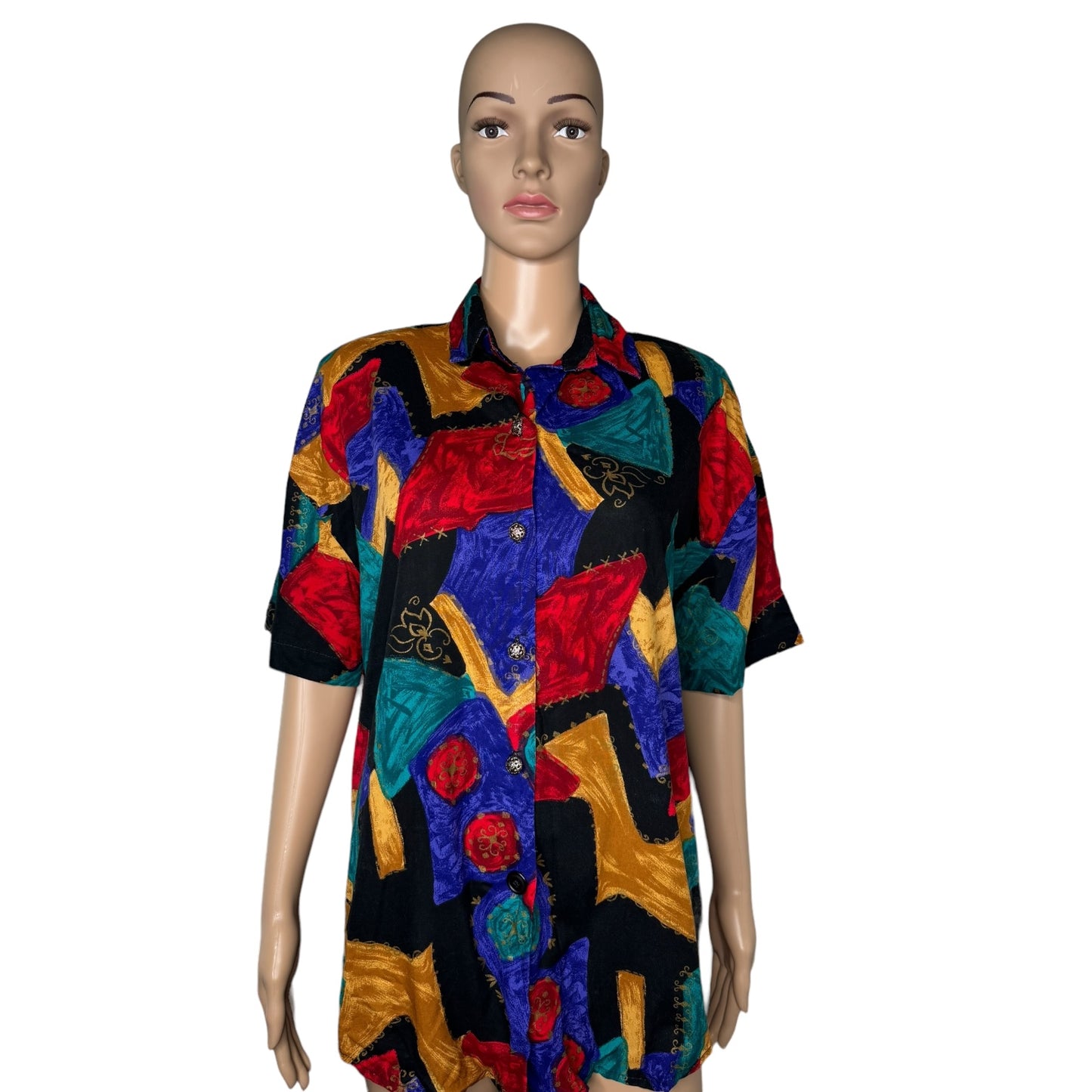 California Connections Watercolor Print Blouse