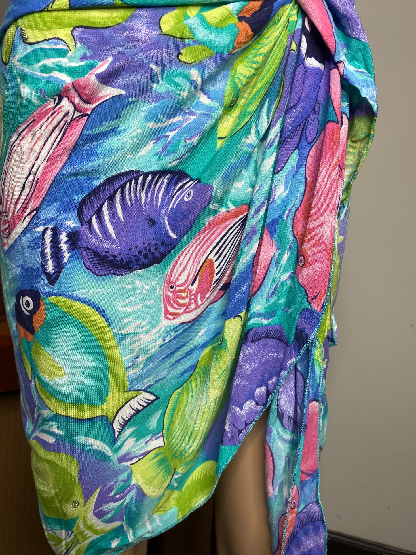 Aquatic Print Pareo Wrap