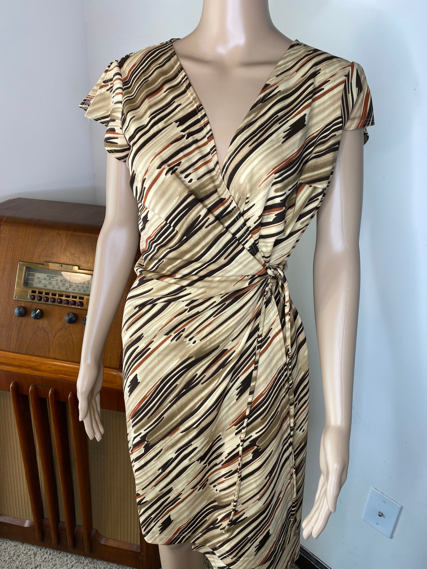 Brown Wrap Dress