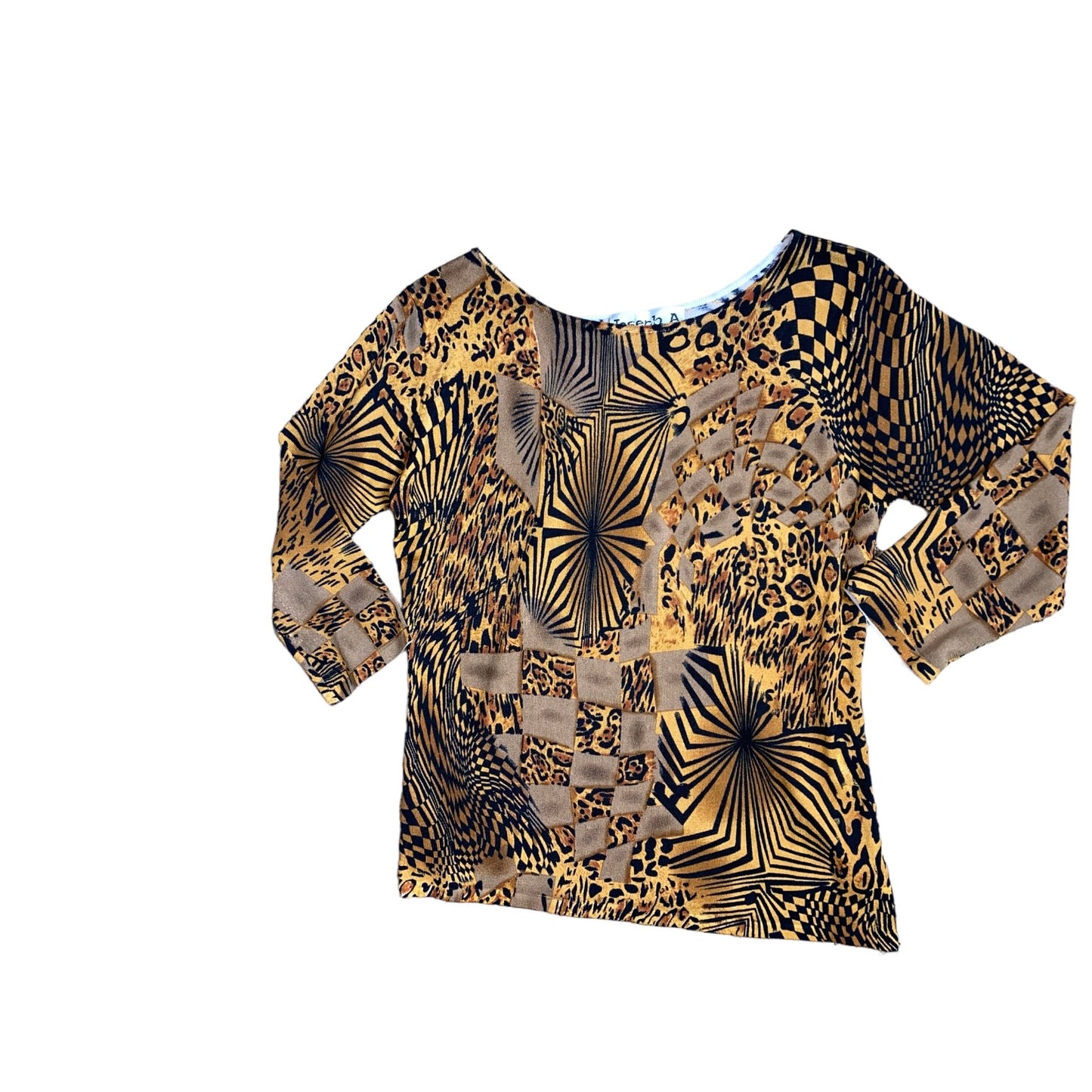 Leopard Geometric Print Top