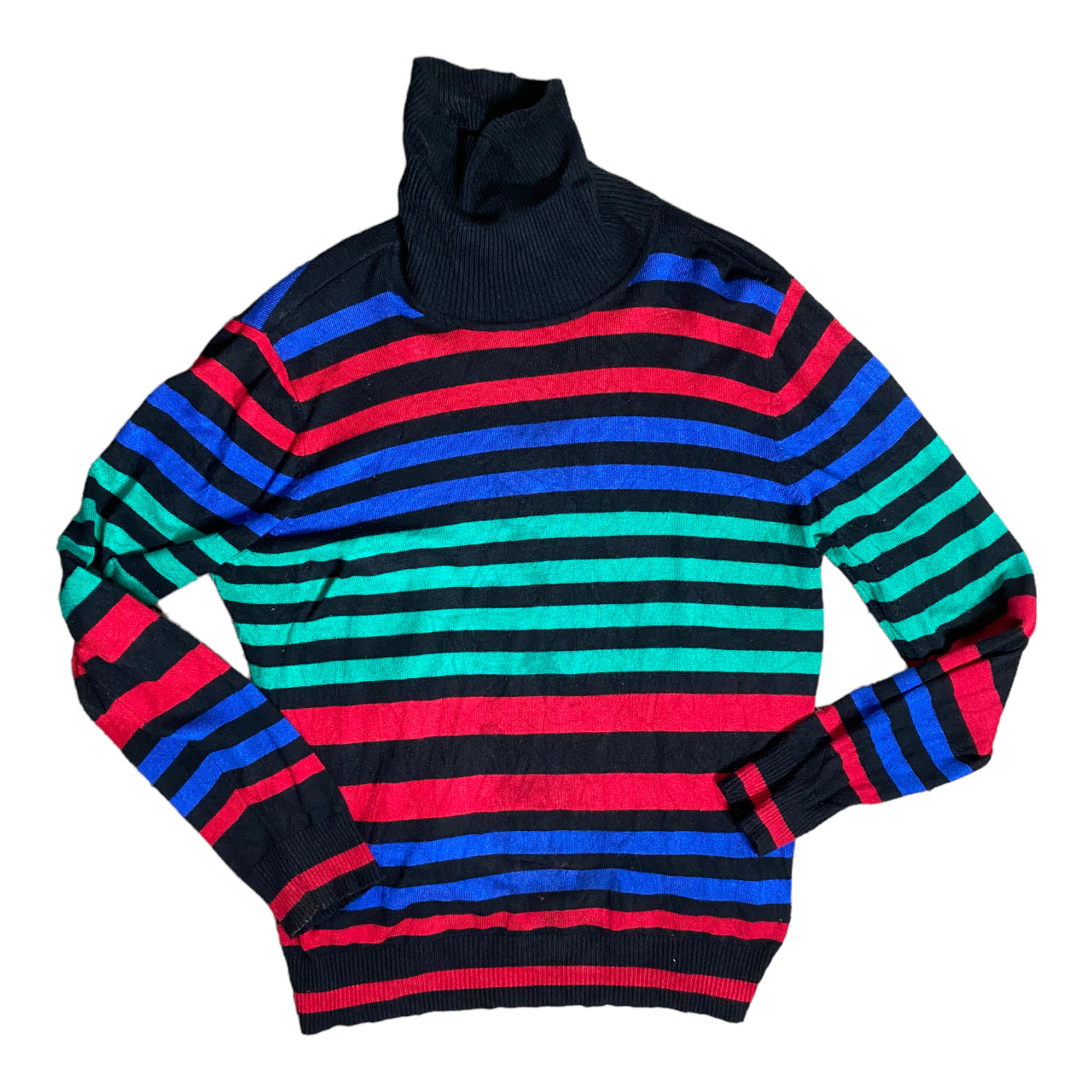 Striped Turtleneck Sweater