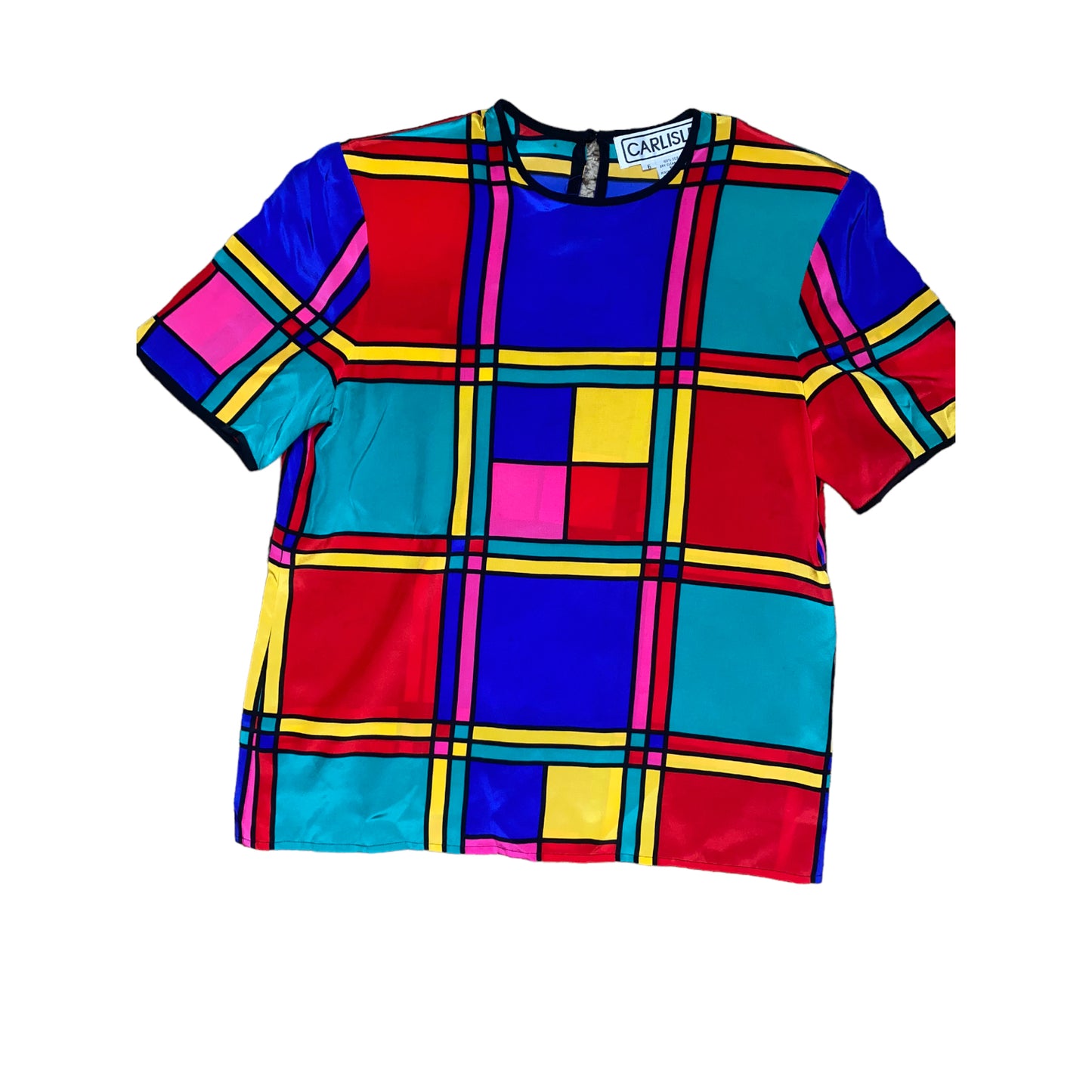 Silk Colorblocking Top