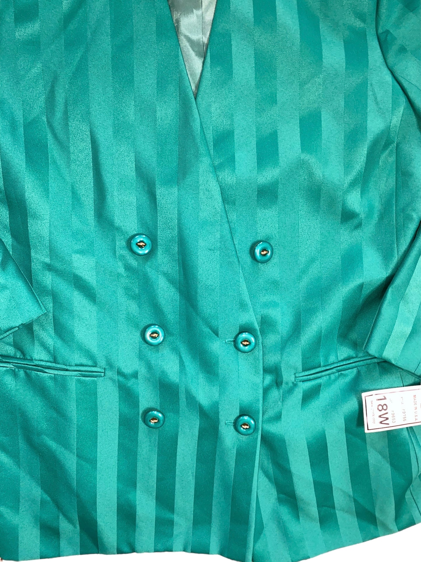 Teal Double Breast Blazer