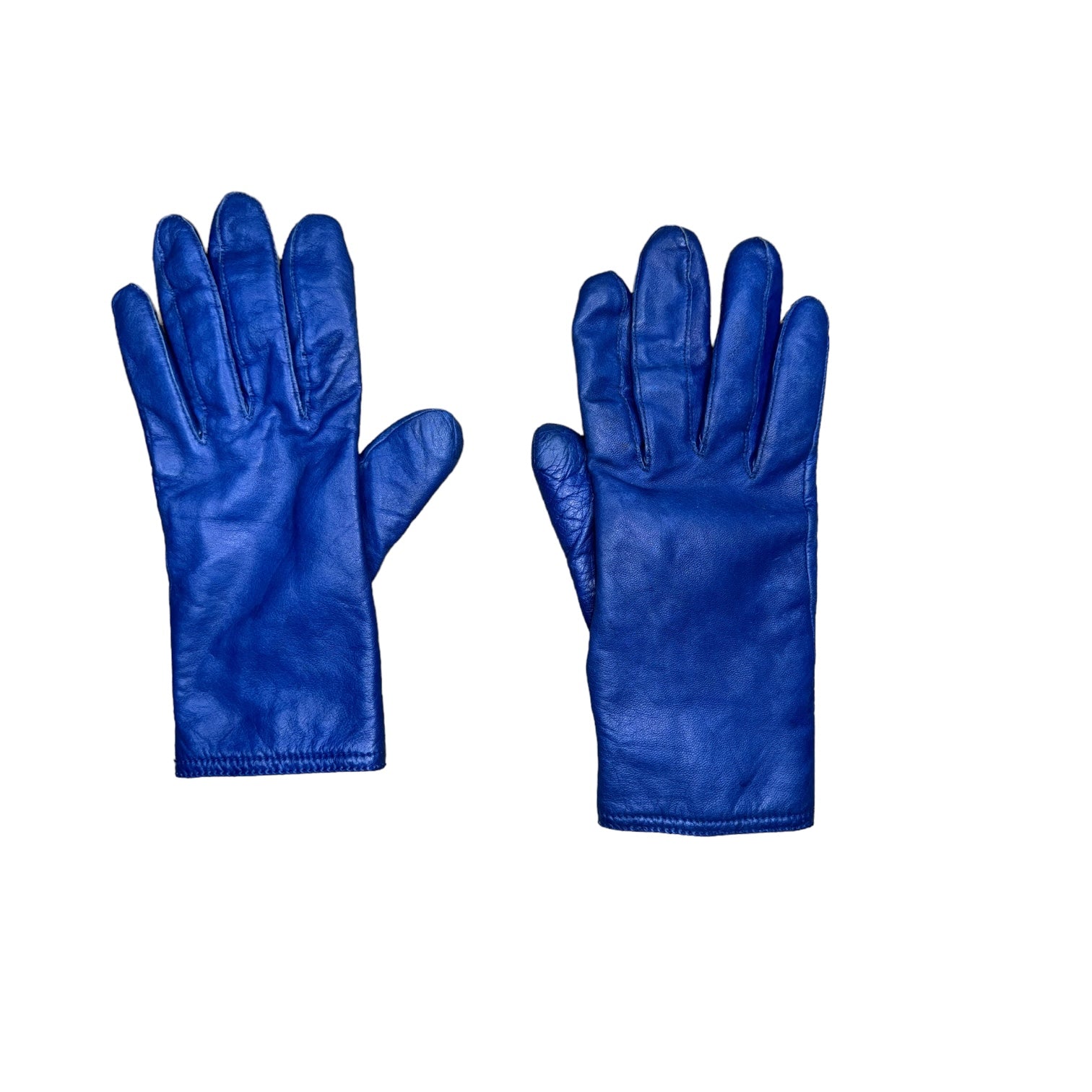 Vintage outlets blue leather gloves from Prague