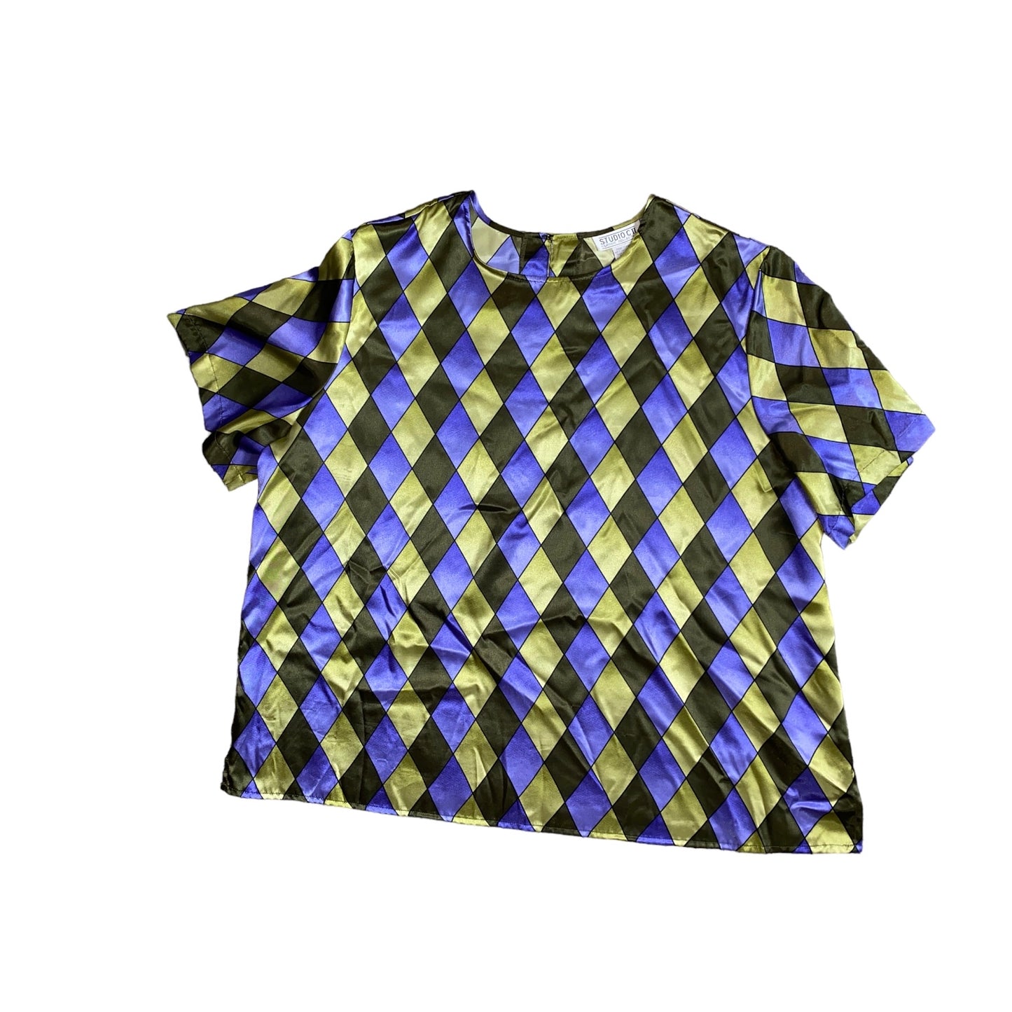 Silk Colorblock Blouse