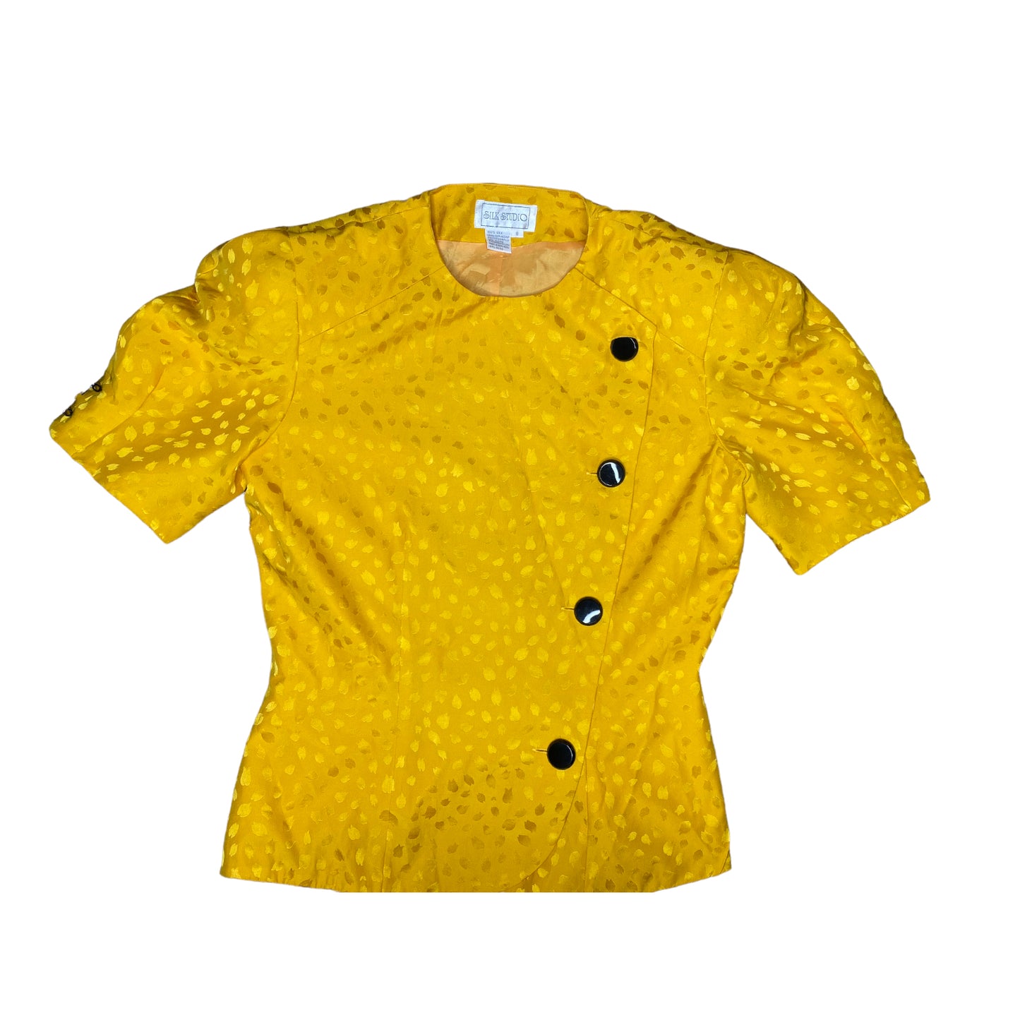 Yellow Silk Blazer Jacket
