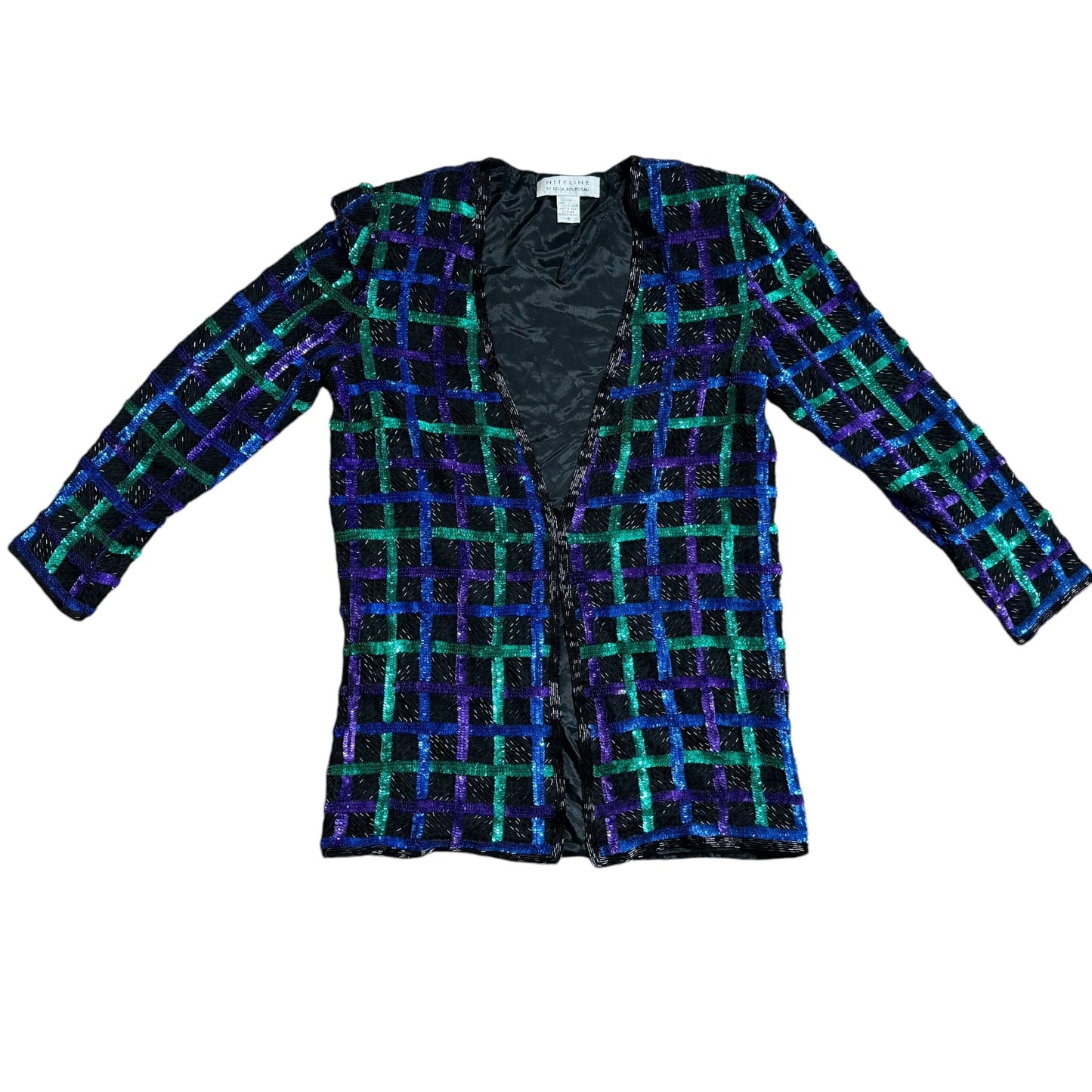 Vintage Niteline Della Roufogali Sequin Evening Formal Jacket