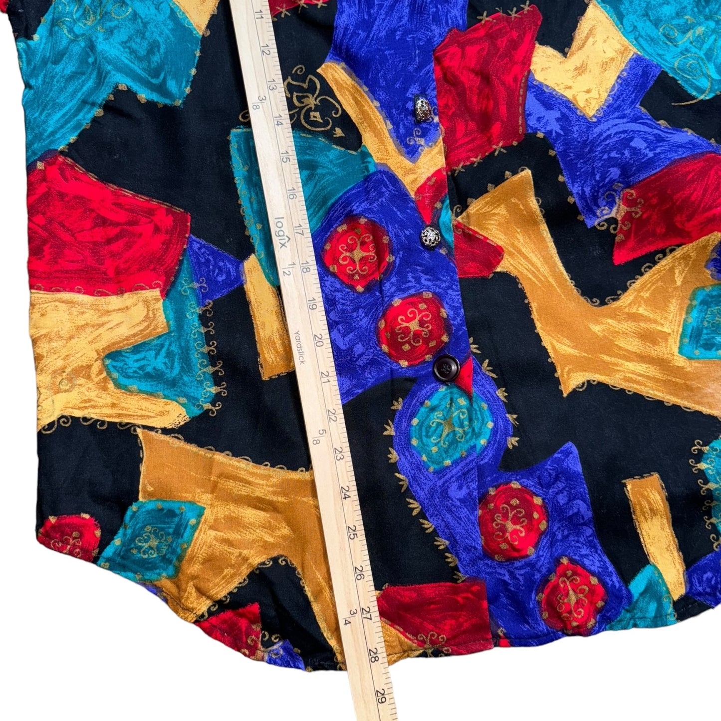 California Connections Watercolor Print Blouse
