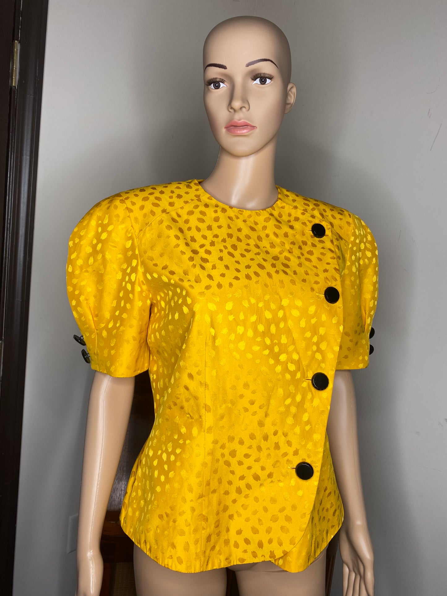 Yellow Silk Blazer Jacket