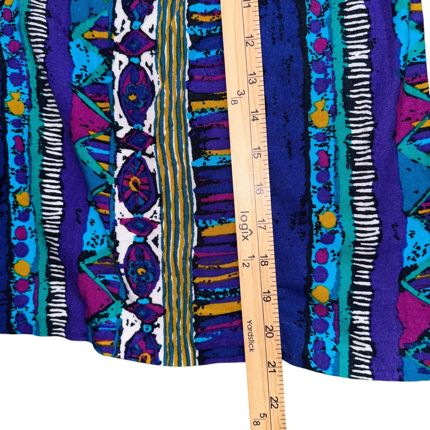 Geometric Stripe Purple Twill Shorts