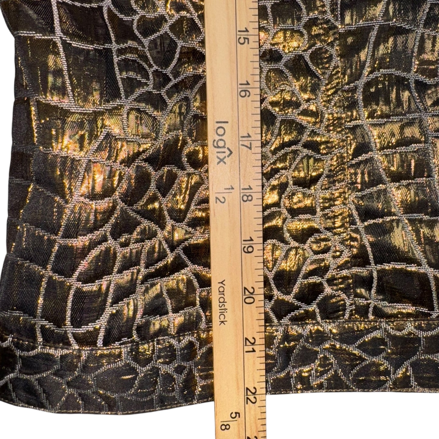 Gold Embroidered Crocodile Metallic Jacket