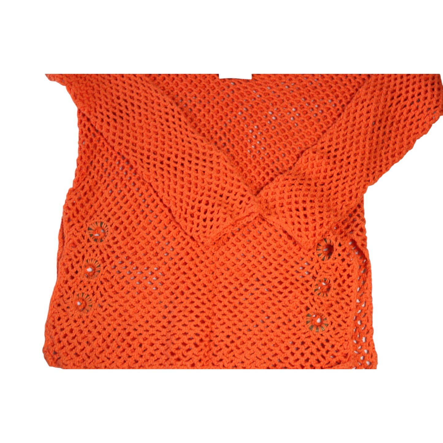 Orange Open Knit Sweater