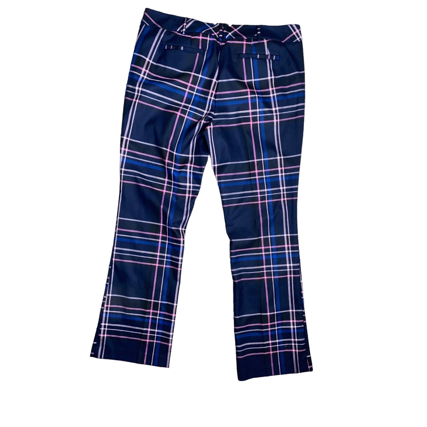 Navy Plaid Slacks