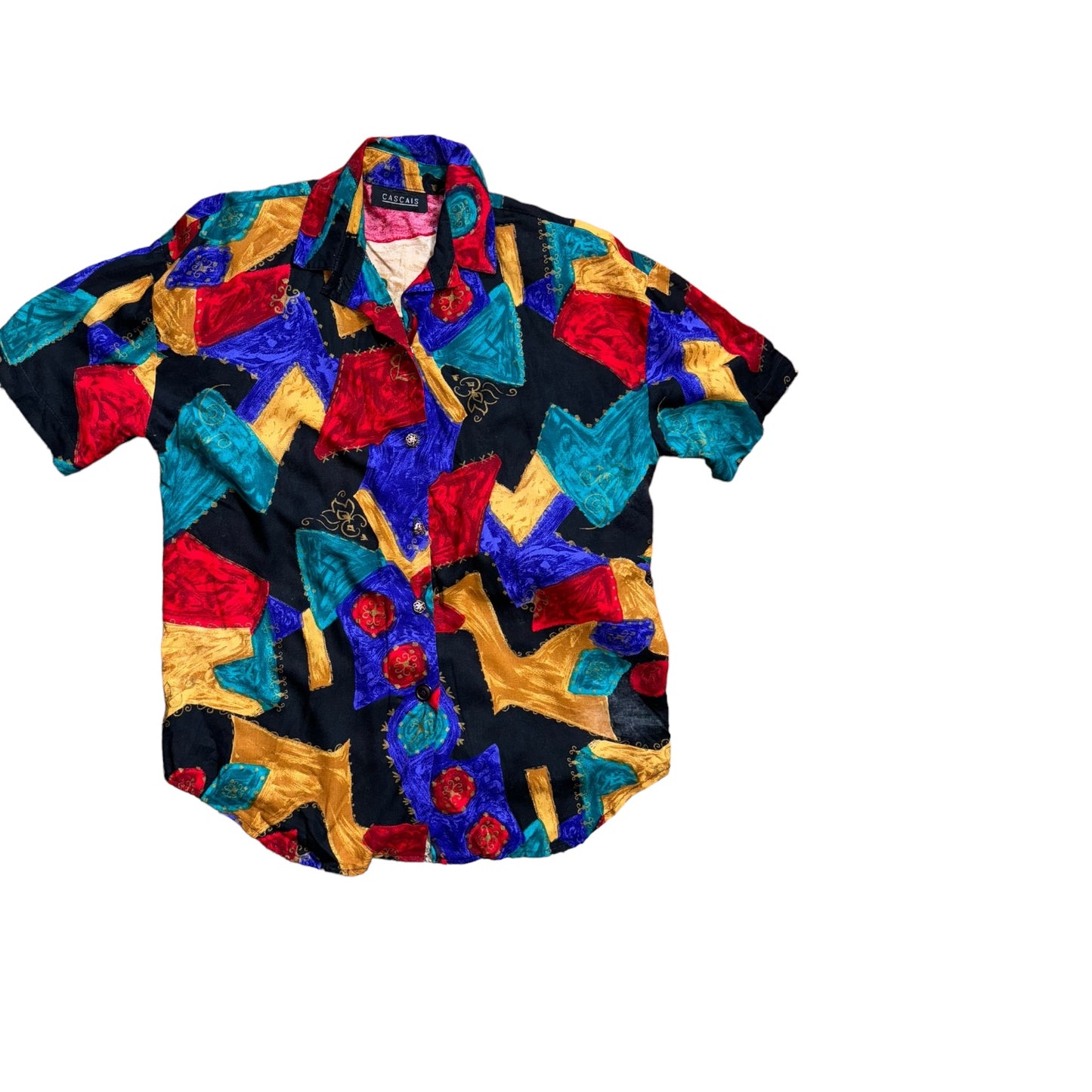California Connections Watercolor Print Blouse