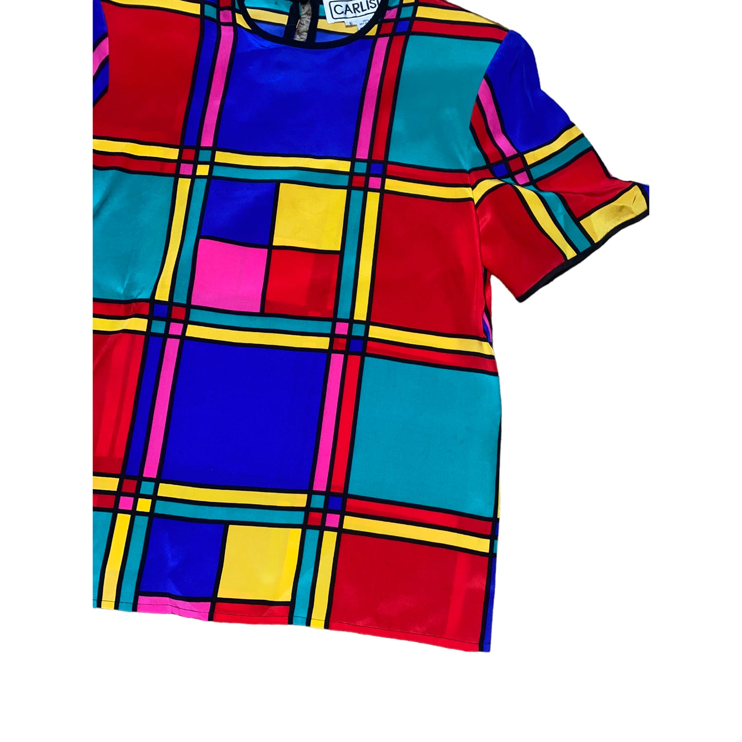 Silk Colorblocking Top