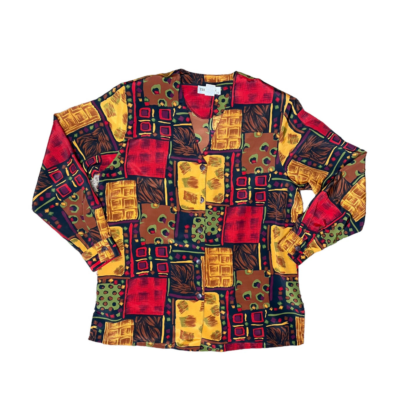 Grunge Silky Long Sleeve Blouse