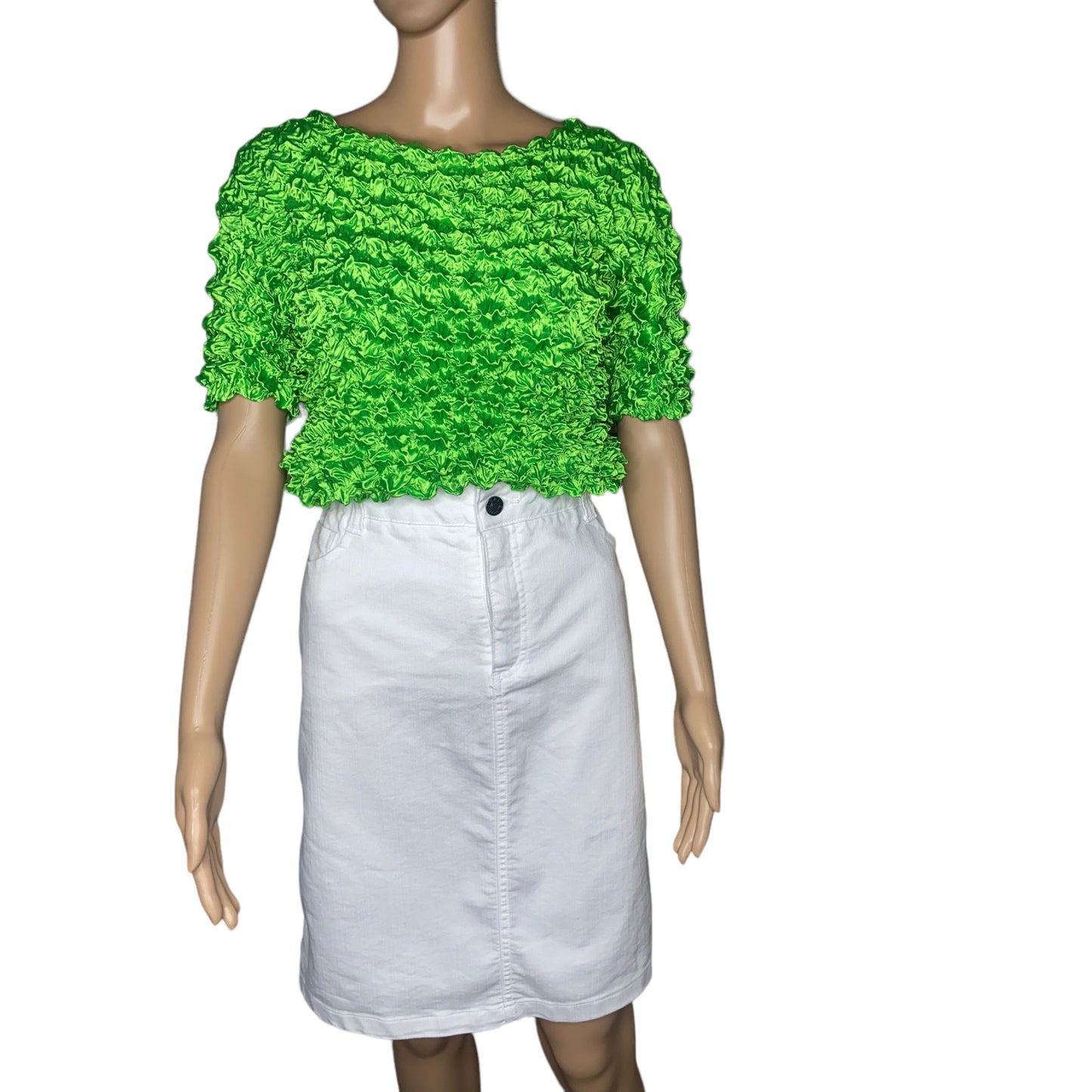 90s Puffer Shirt Green