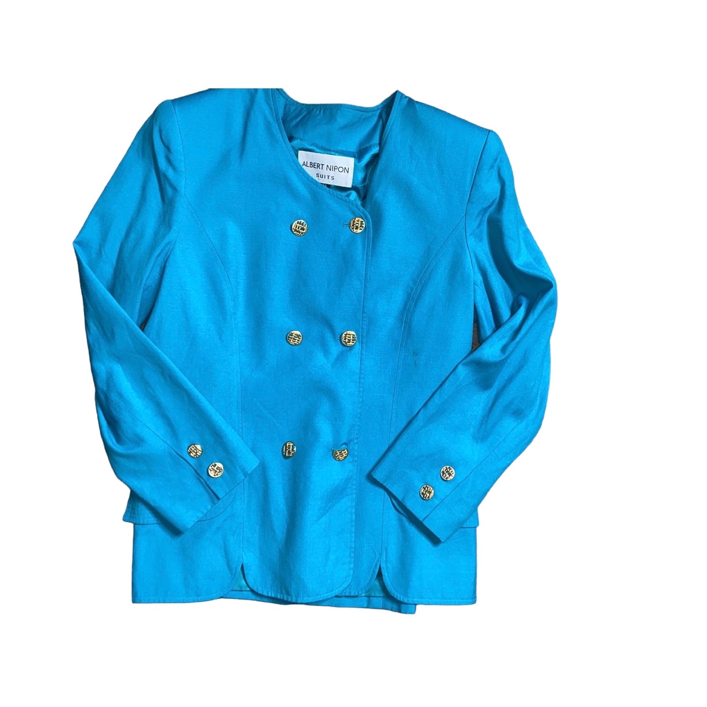 Turquoise Double Breasted Blazer
