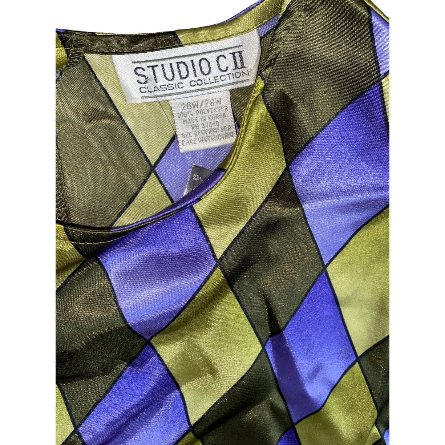 Silk Colorblock Blouse