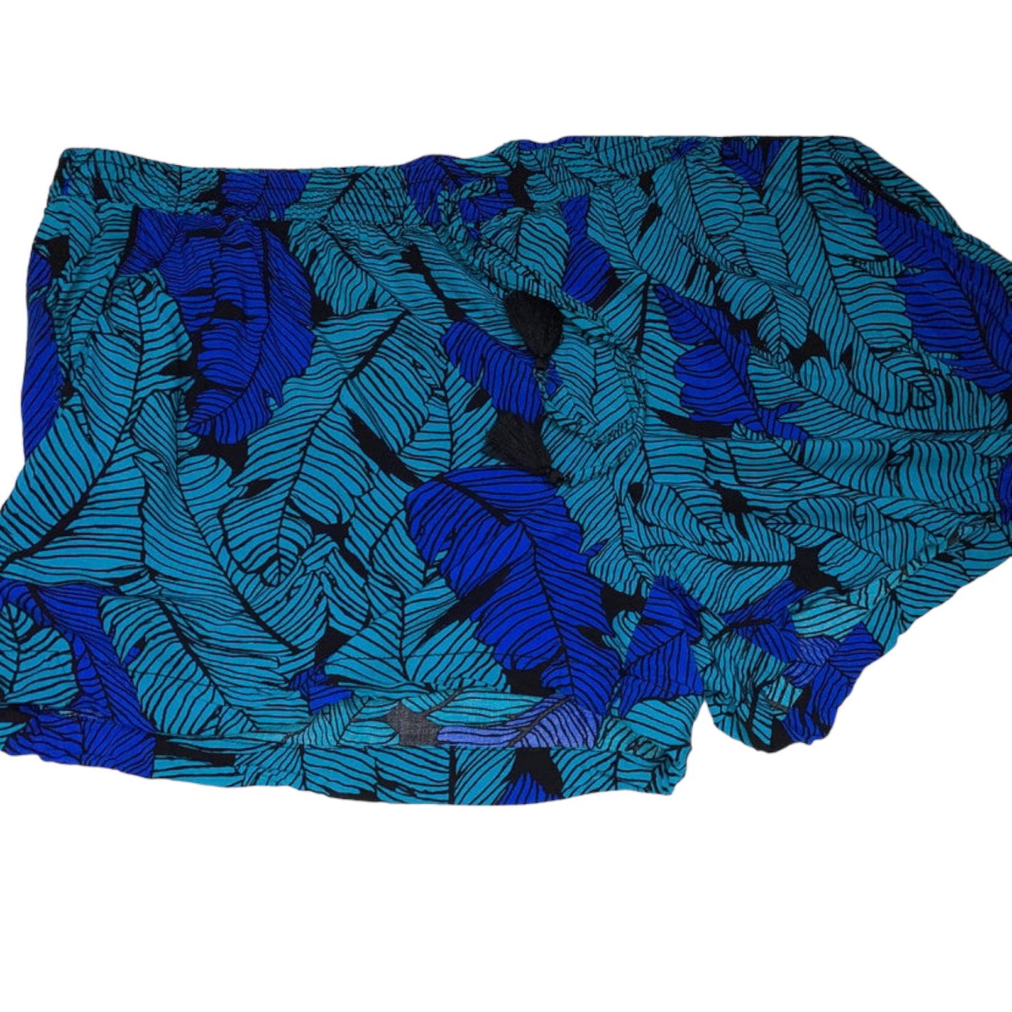 Blue Palm Print Shorts