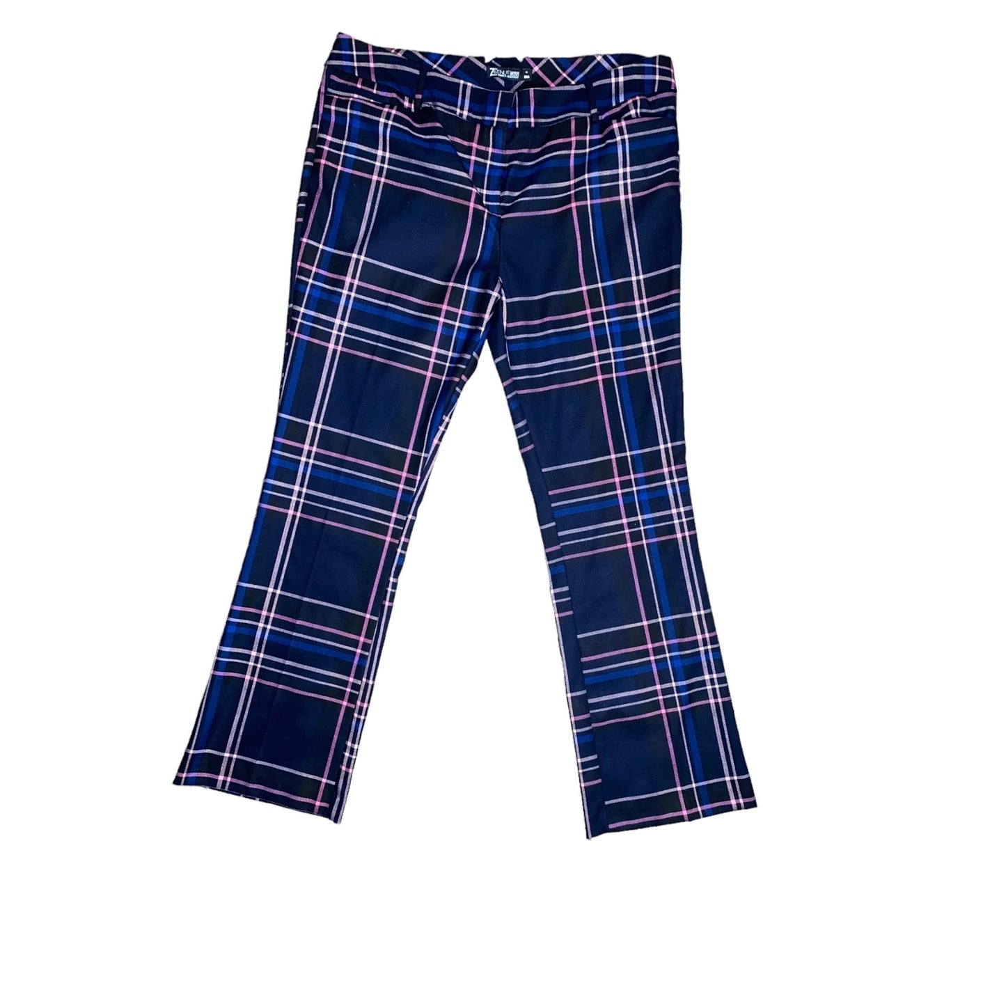 Navy Plaid Slacks
