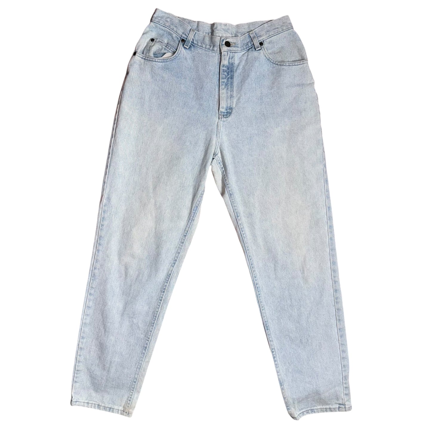 Vtg Lee Jeans Womens 20 W Blue Light Wash High Waist Tapered Denim