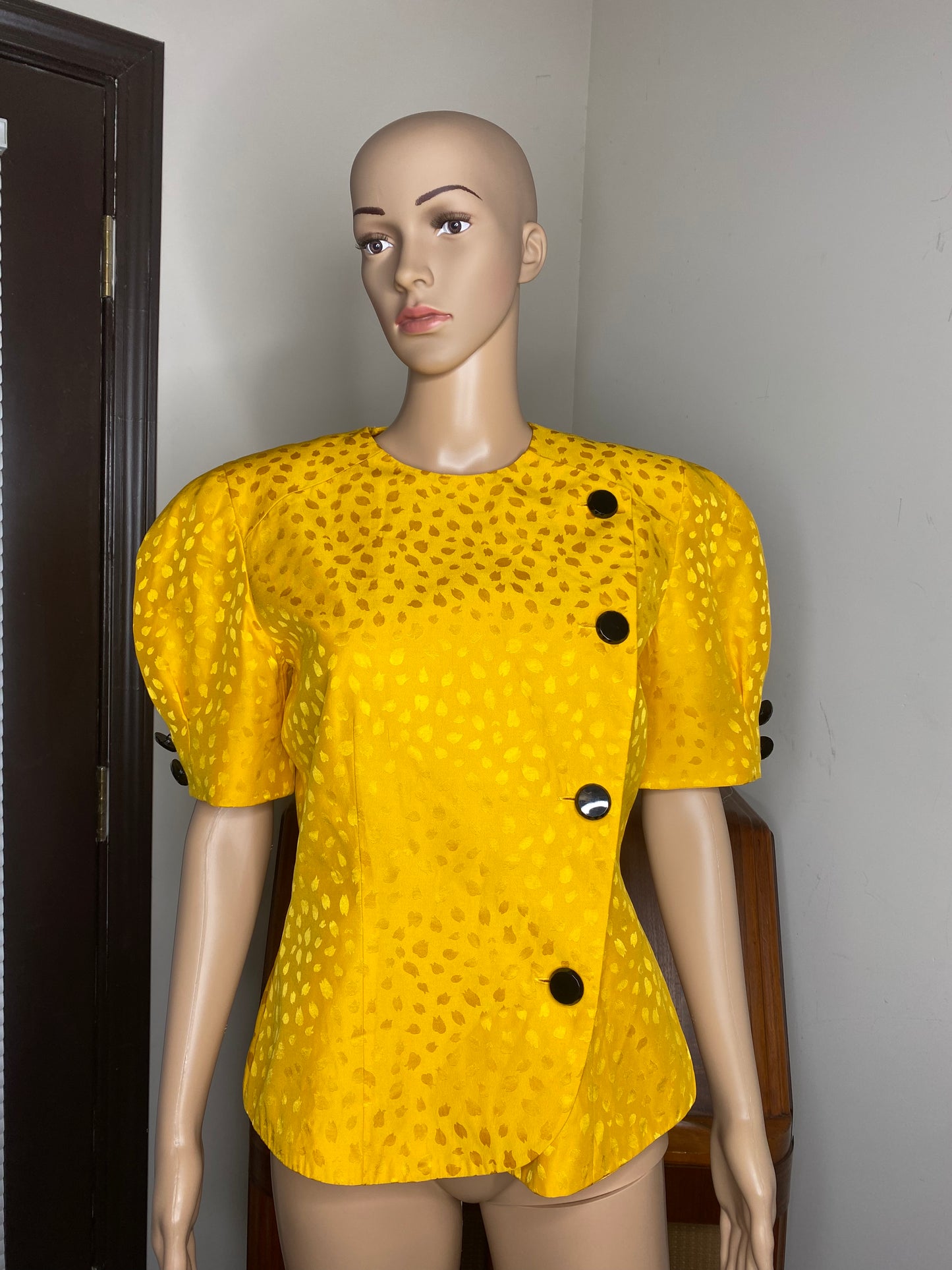 Yellow Silk Blazer Jacket