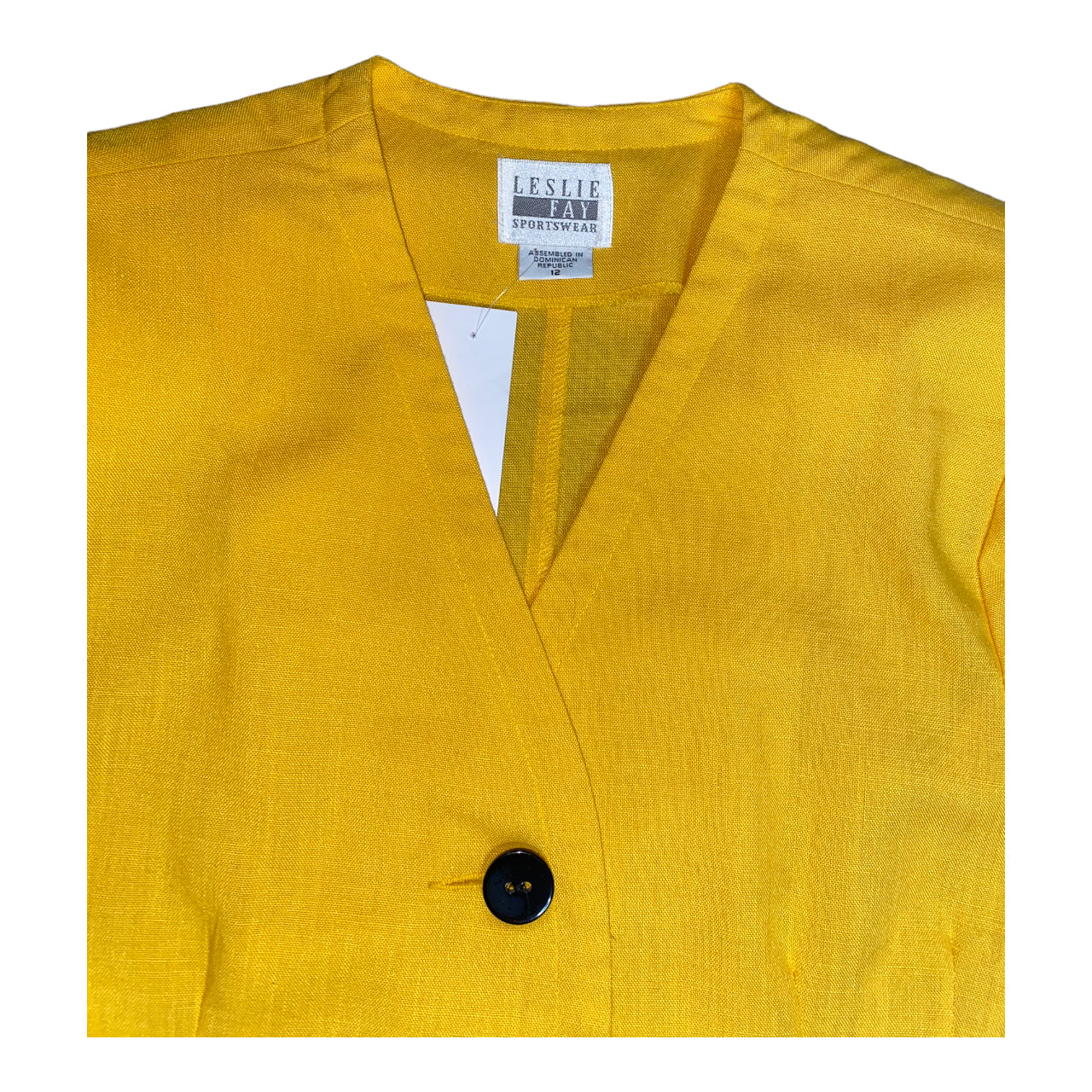 Yellow Leslie Fay Short Blazer