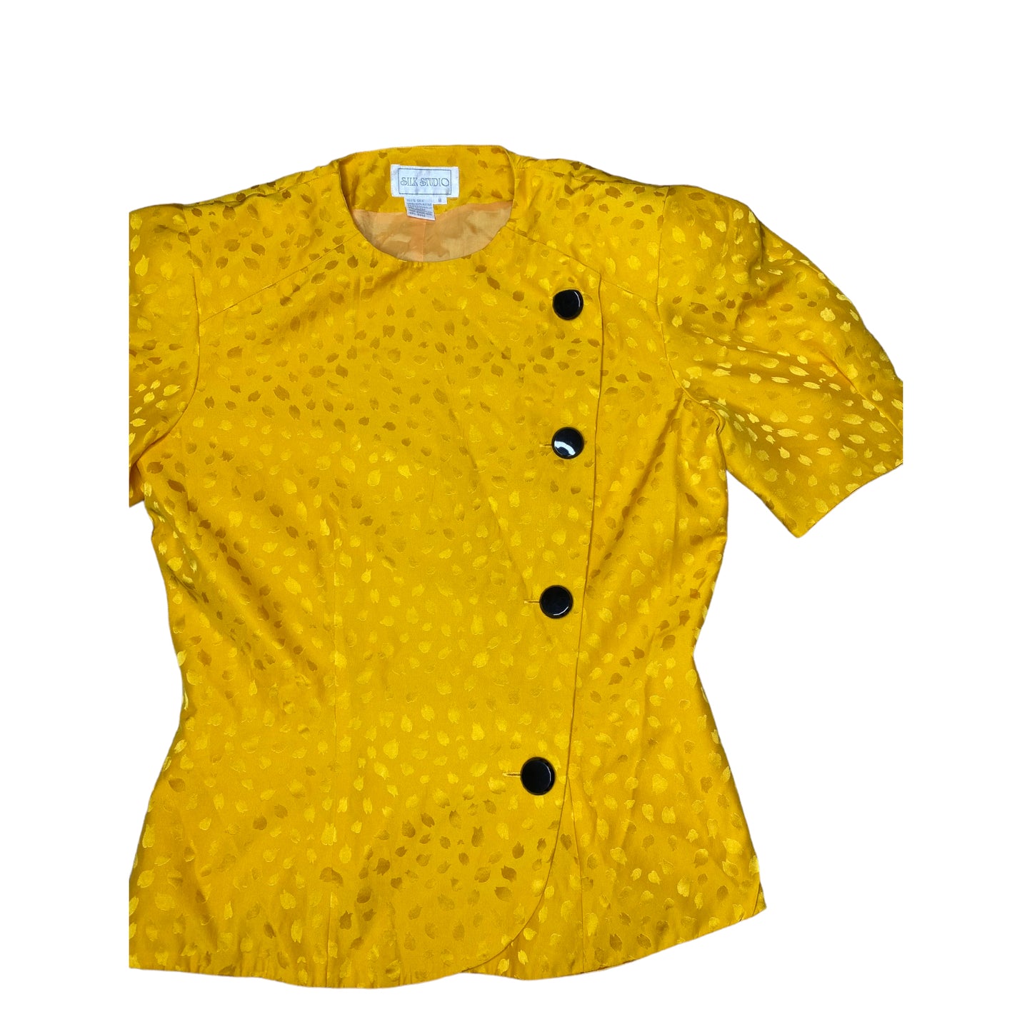 Yellow Silk Blazer Jacket