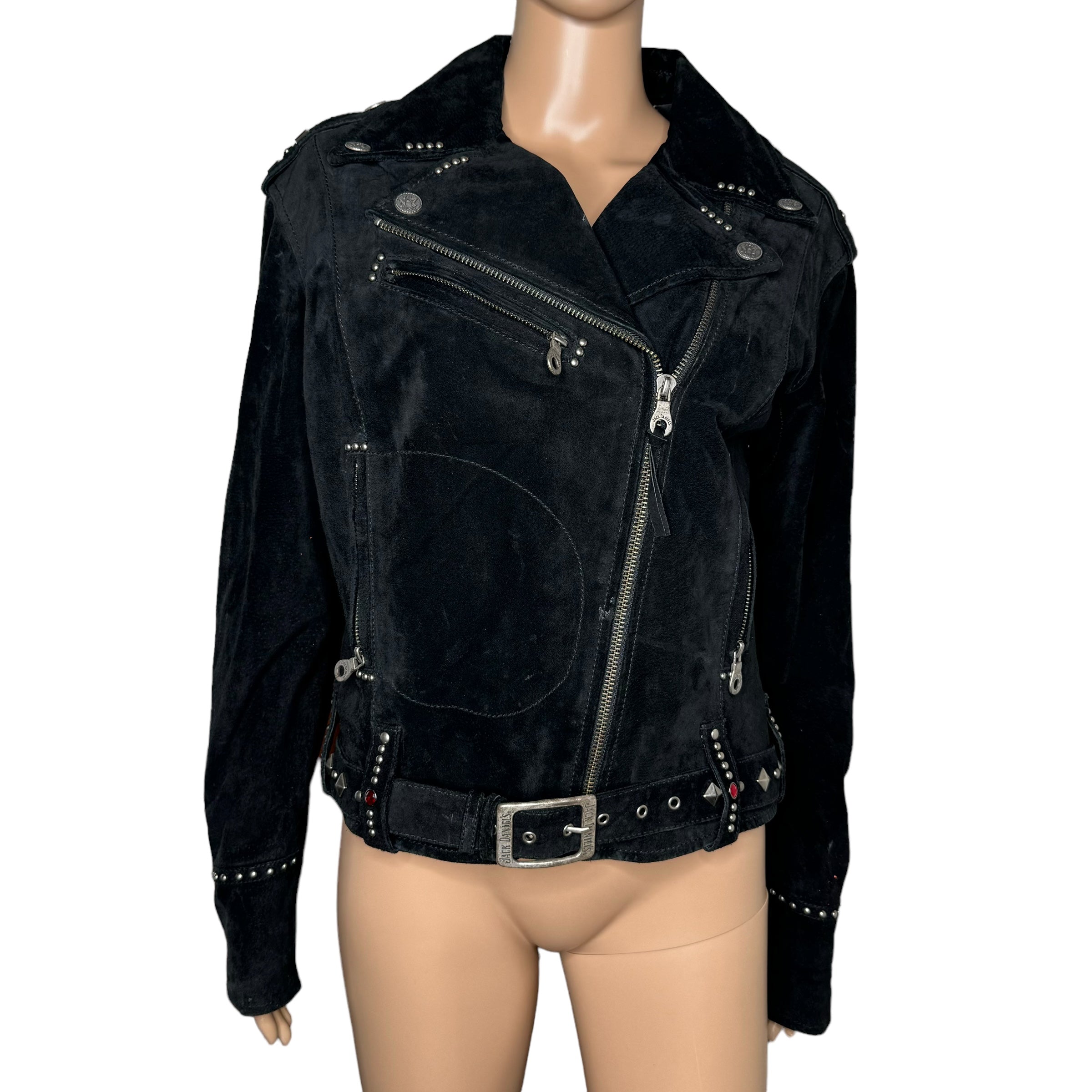 Jack Daniels Leather Biker Jacket. The Vintage Vault