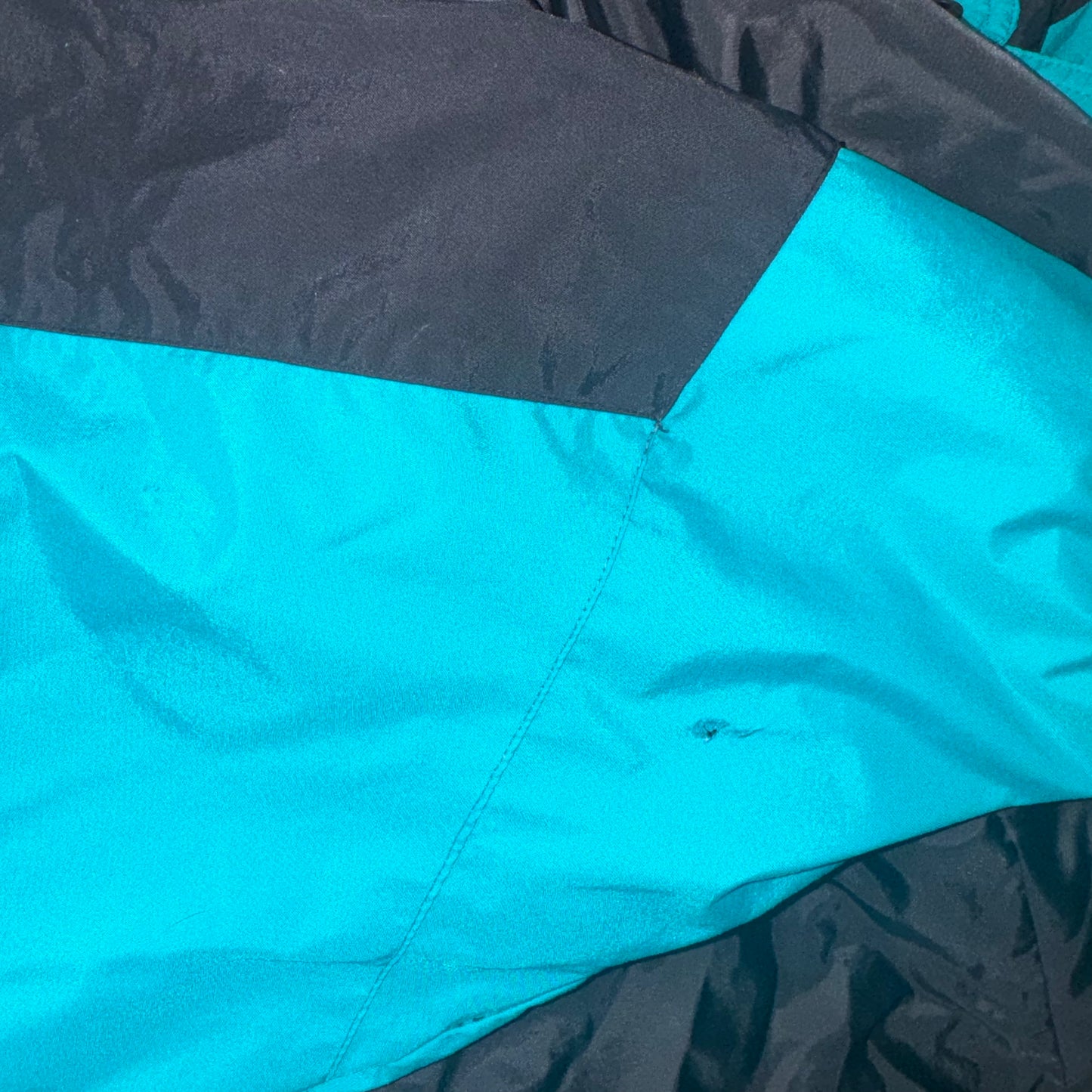 Turquoise & Black North Face Jacket
