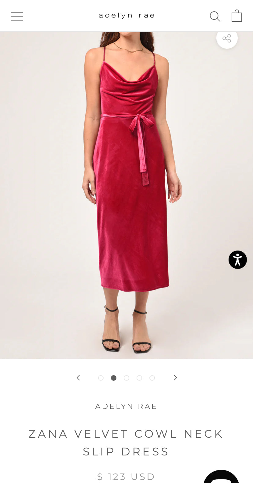 Zana Velvet Cowl Neck Slip Dress.
