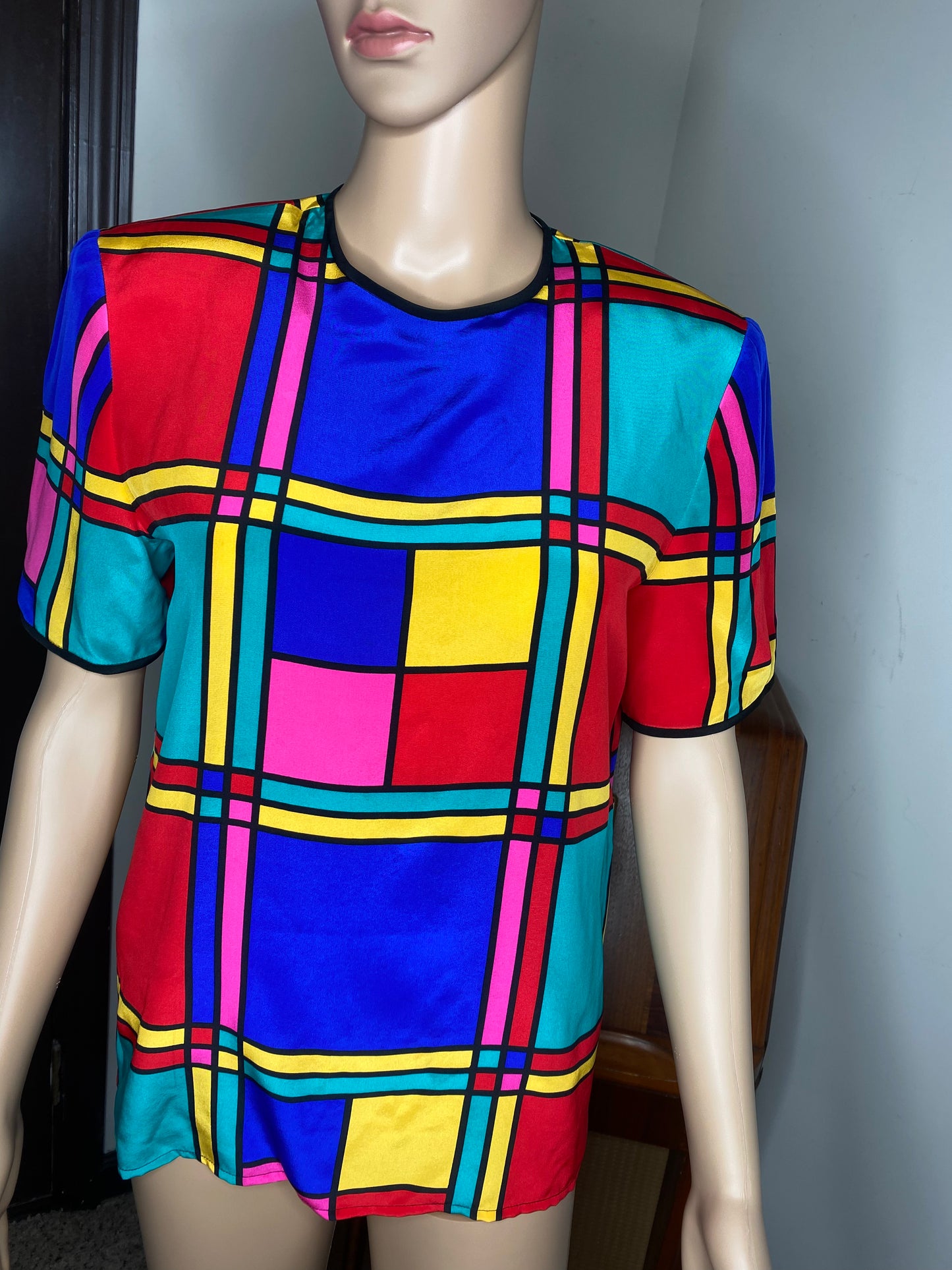 Silk Colorblocking Top