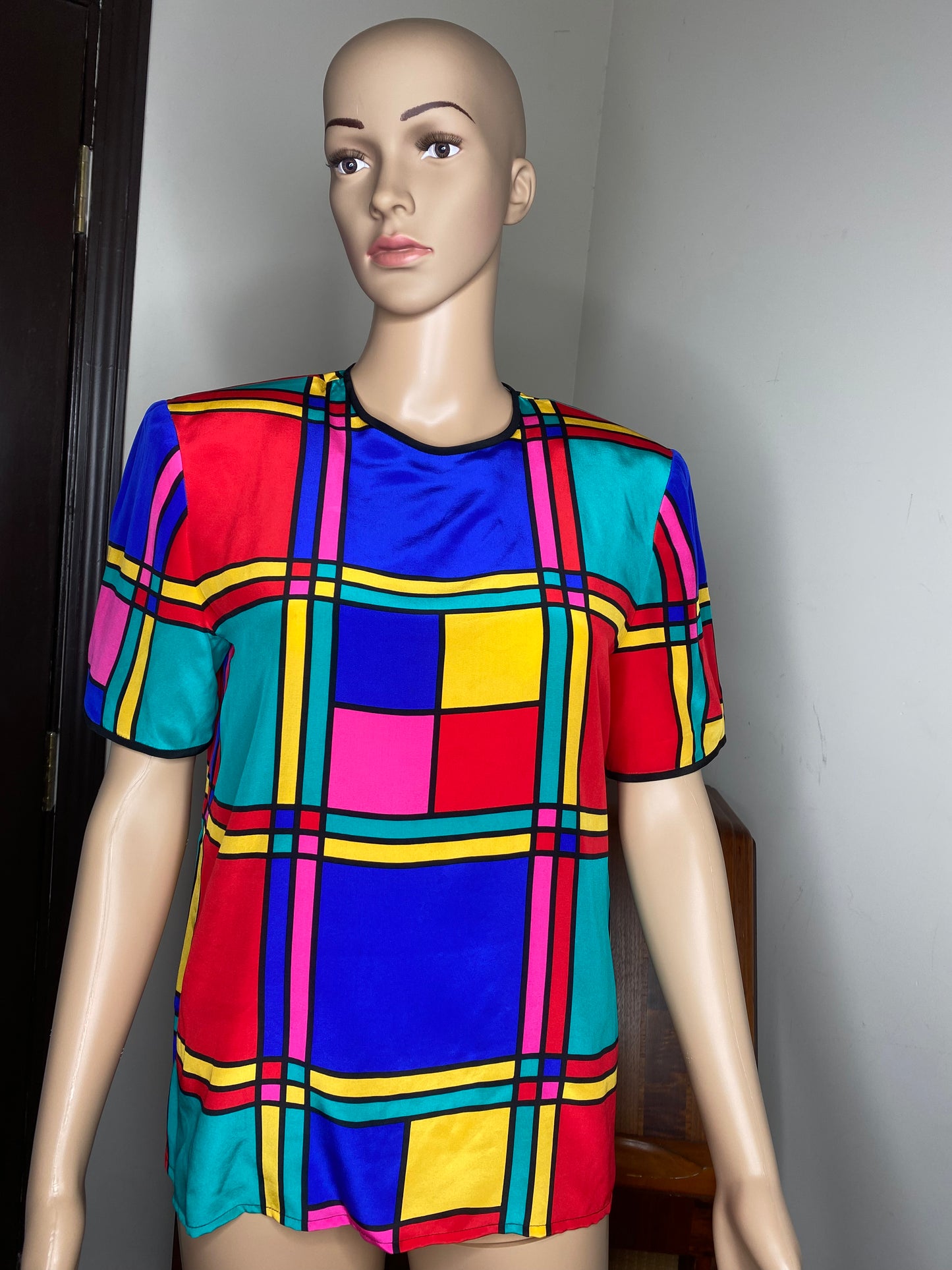Silk Colorblocking Top
