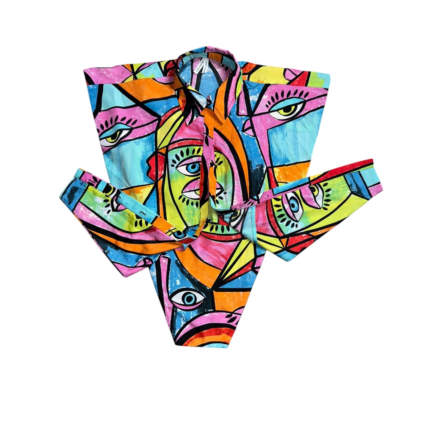 Abstract Split Blouse