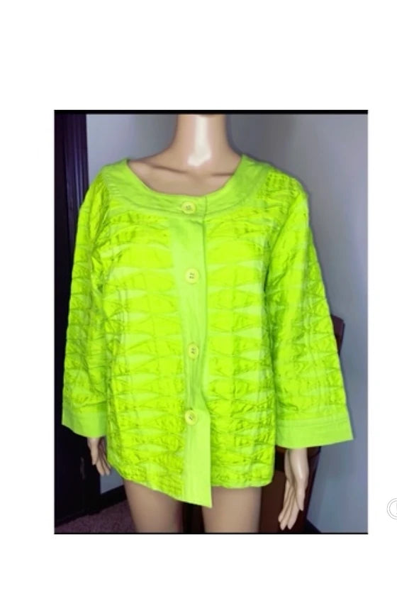 Like Green Texture Light Jacket