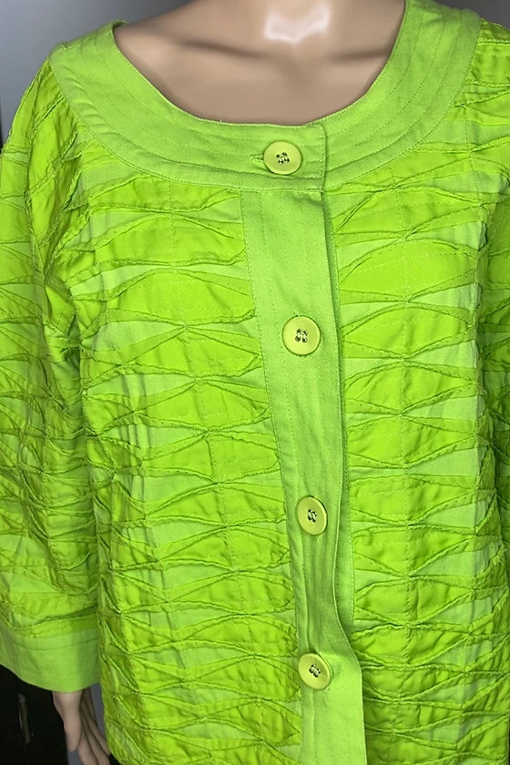 Like Green Texture Light Jacket
