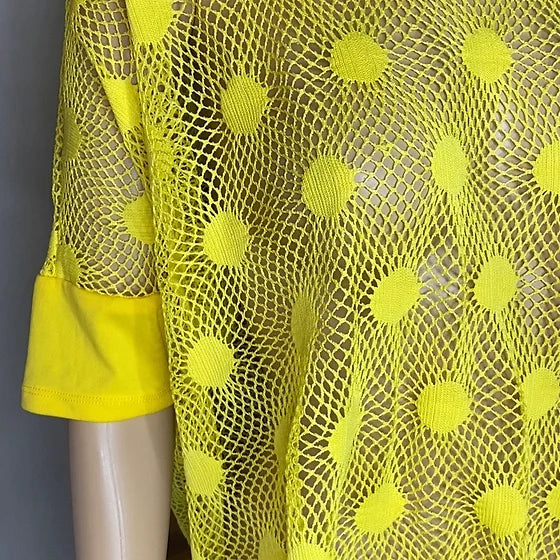 Yellow Fishnet Shirt