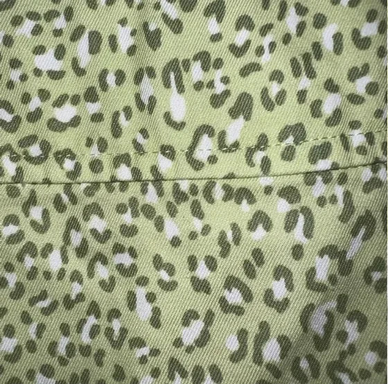 Pastel Green Leopard Print Skirt by Talbots