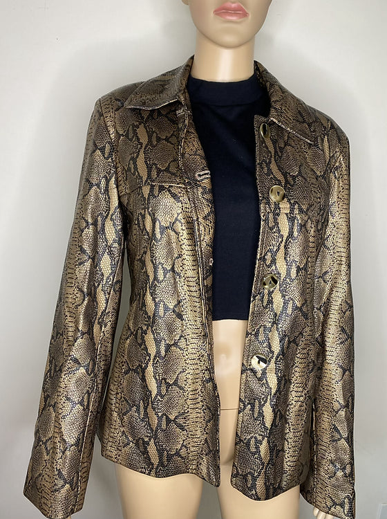 Python Snake Leather Jacket