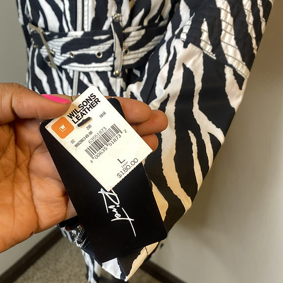 Zebra Belted Jacket