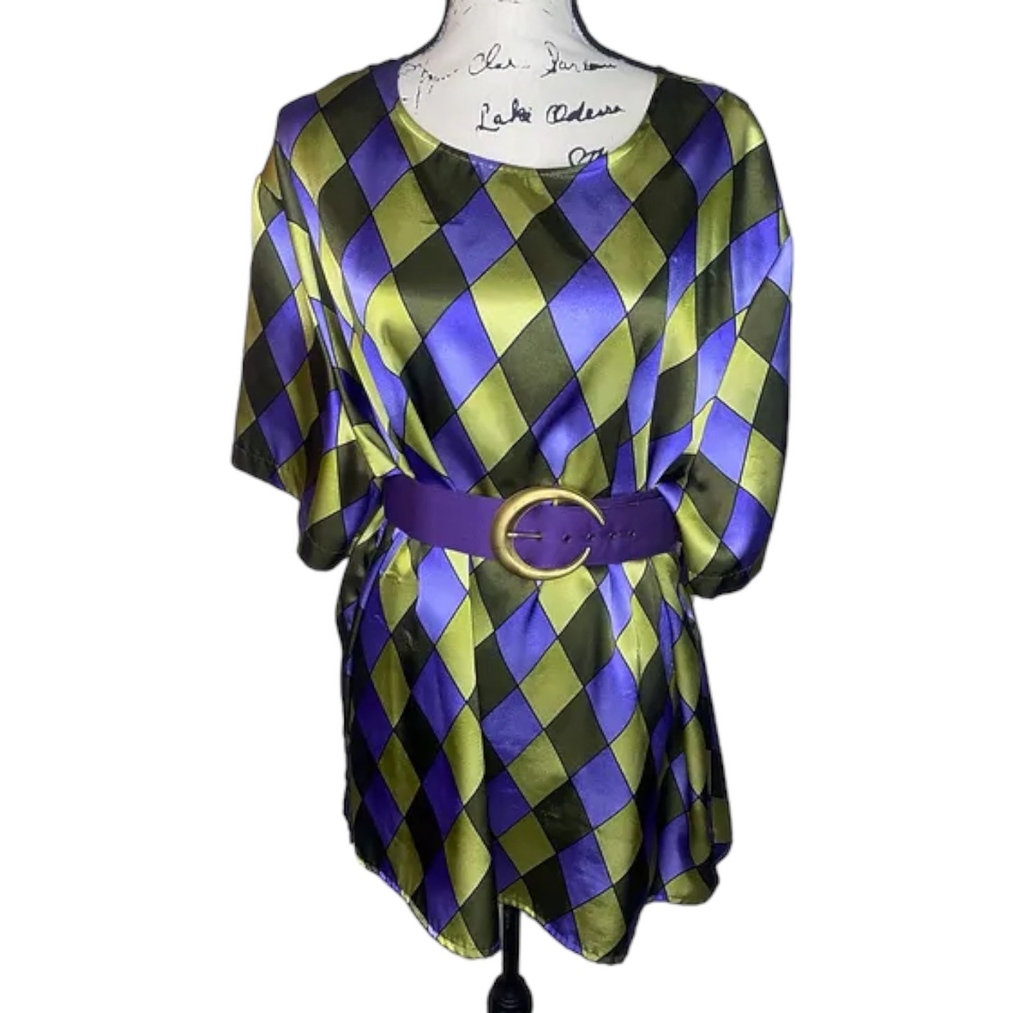Silk Colorblock Blouse
