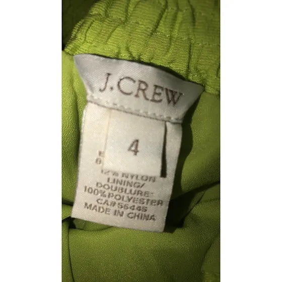 J. Crew Lime Green City Mini Skirt