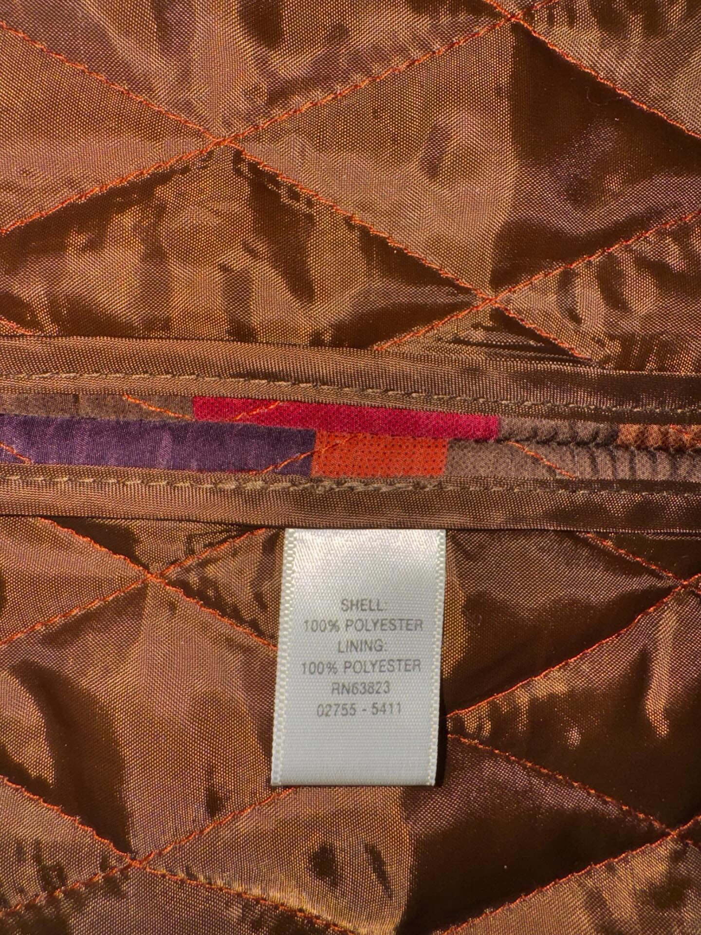 Multi-Color Checkered Quilted Jacket Snap Button
