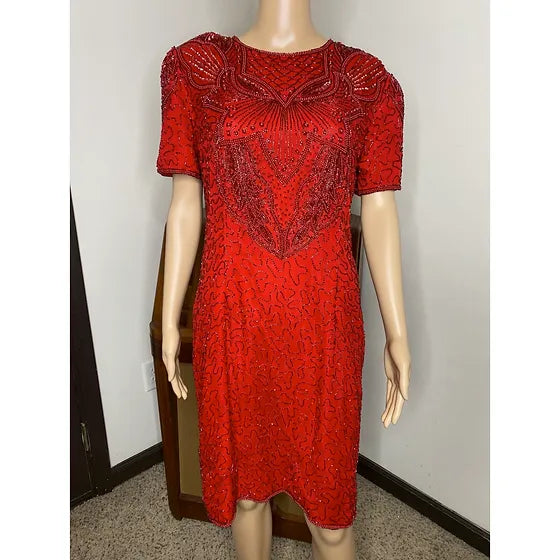 Red Sequins Dress (small flaw)