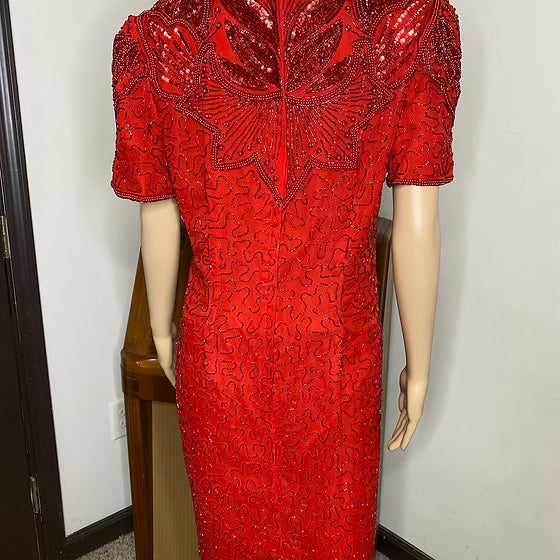 Red Sequins Dress (small flaw)