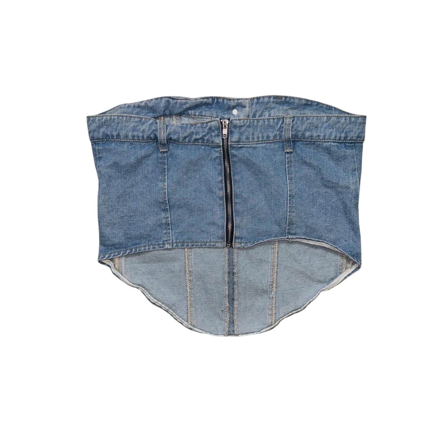 Blue Denim Corset Top